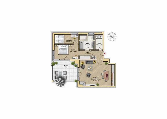 Penthaus Maxi - Mit Sauna *